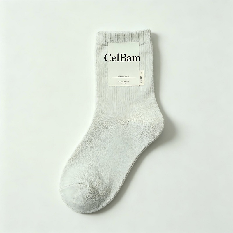 CelBam Vertical Rib Crew Socks for Men, Breathable Moisture Wicking Bamboo Fiber Mid Calf Socks, Elastic Comfort Casual Dress Socks with Gift Box Packaging, Multi Pairs Pack